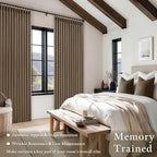 Latte Burlap Room Darkening Curtains 120 Inches Long - Image 7