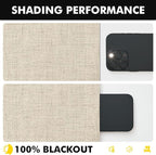 MIULEE 100% Blackout Linen Curtains 42 x 72 Inch Cobblestone 2 Panels | Thermal - Image 7