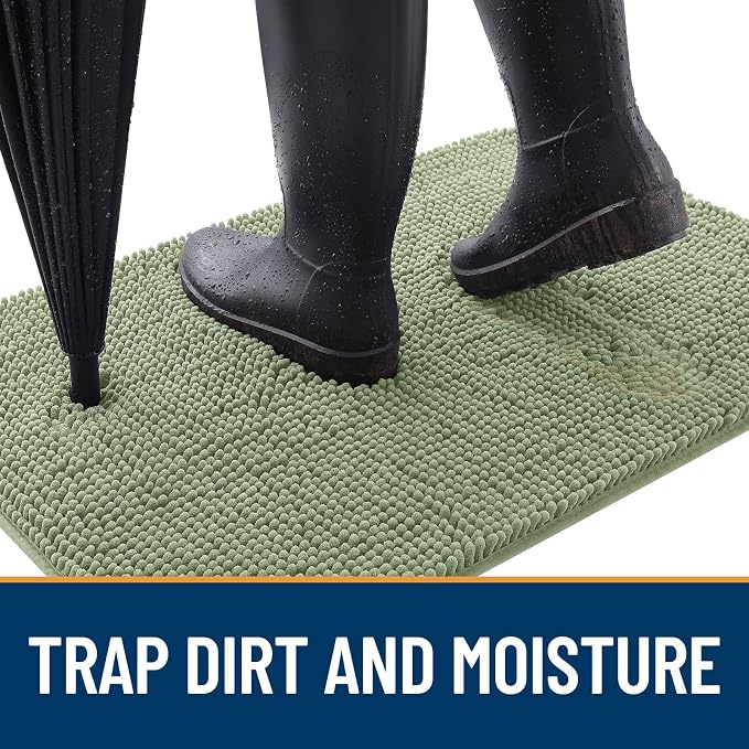OLANLY Dog Door Mat for Muddy Paws 70x32, Super Absorbent Chenille Mud Mat | - Image 2