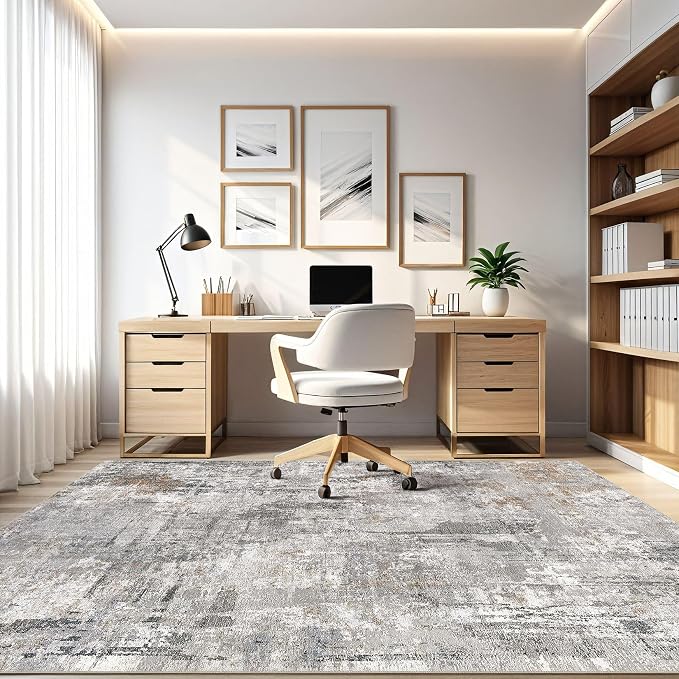 LOONGRUG 8x10 Area Rugs Washable Large Neutral Modern Living Room Rug | - Image 8