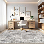 LOONGRUG 6x9 Area Rugs Washable Neutral Modern Living Room Rug Grey Rust | - Image 8