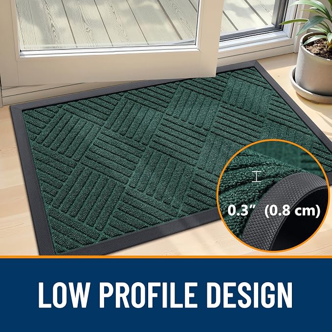 OLANLY Front Door Mat Outside Entrance 47x32, Waterproof Heavy-Duty Doormat | - Image 5