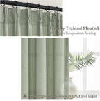 PleatedDrapes Sage Green Farmhouse Curtains - Image 4