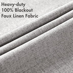 MIULEE 100% Blackout Linen Curtains - Image 5