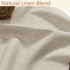 100% Blackout Linen Curtains for Bedroom 96 inches Long, Thermal Insulated Room - Image 3
