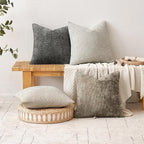 MIULEE Decorative Couch Throw Pillow Covers 18x18 Inch Dark Gray 2 Pack | - Image 4