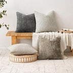 MIULEE Decorative Couch Throw Pillow Covers 20x20 Inch Dark Gray 2 Pack | - Image 4