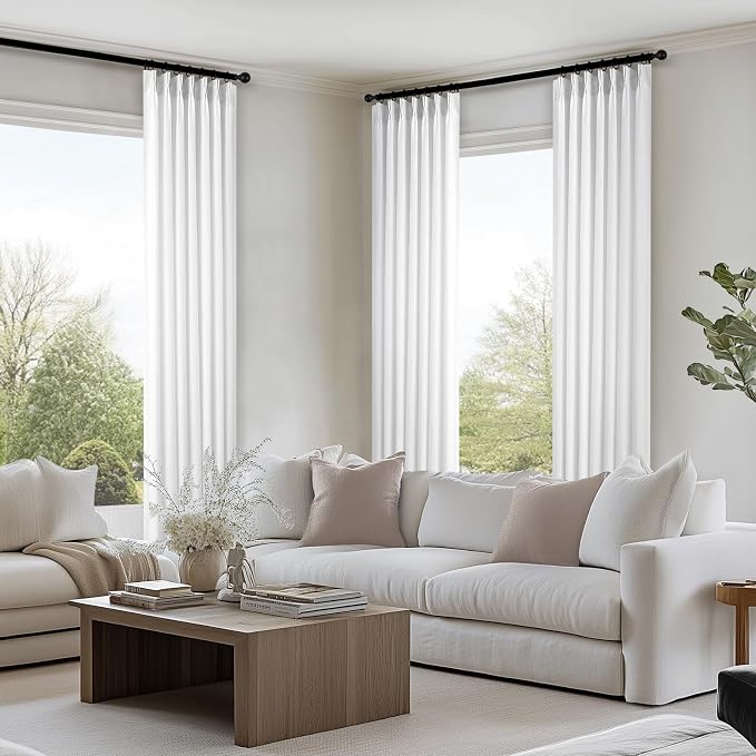 Topfinel 96 Inches Long Pinch Pleated Semi Sheer Curtains - Image 7