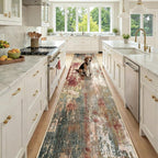 RELEANY Washable Runner 2'6"x14' Abstract Area Rug by RELEANY