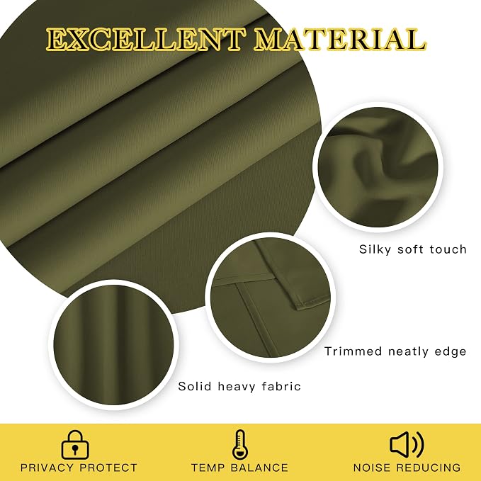 NICETOWN Privacy Room Divider Curtain Thermal Blackout Curtain - Image 2