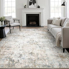 9x12 Area Rug Living Room Rug: Washable Modern Abstract Soft Thin Rug Indoor by FXRHLP