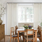 Natural Pinch Pleated Linen Curtains 112 Inches Long 2 Panels Set | Memory - Image 7