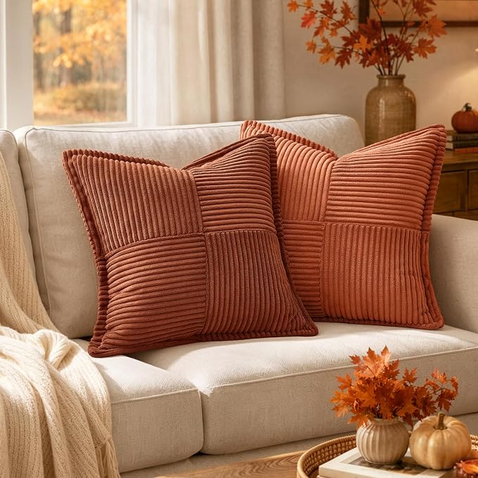 MIULEE Fall Rust Decorative Lumbar Throw Pillow Covers 12x20 Inch | 2 Pack - Image 8