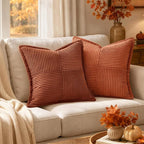 MIULEE Fall Burnt Orange Decorative Lumbar Throw Pillow Covers - Image 8