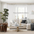 Topfinel White Pinch Pleat Linen Curtains - Image 5