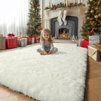 Amdrebio Cream Ivory White Large Rug 8x10 - Image 3