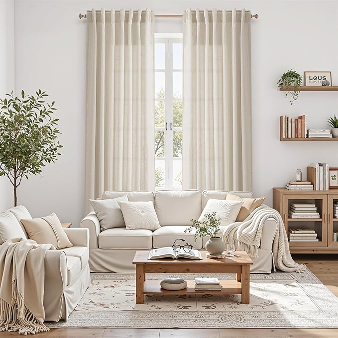 Boho Linen Curtains 84 Inches Long - Image 6