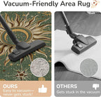 Vacuum-Friendly, Round 6ft Washable Area Rug - Image 4