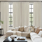 MIULEE Natural Pinch Pleated 100% Blackout Linen Curtains 40x104 Inches | Room - Image 7