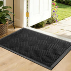 Front Door Mat, Heavy Duty Waterproof Doormat 35.5"x24", Stain Fade Resistant by WELDUN%E2%80%94IdealChoiceforHome