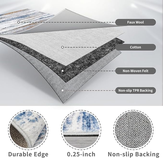 3x15 Washable Runner Rug for Hallway: Extra Long Runners for Entryway Living - Image 6