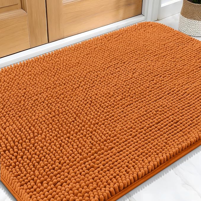 OLANLY Dog Door Mat for Muddy Paws 34x21, Super Absorbent Chenille Mud Mat | by OLANLY