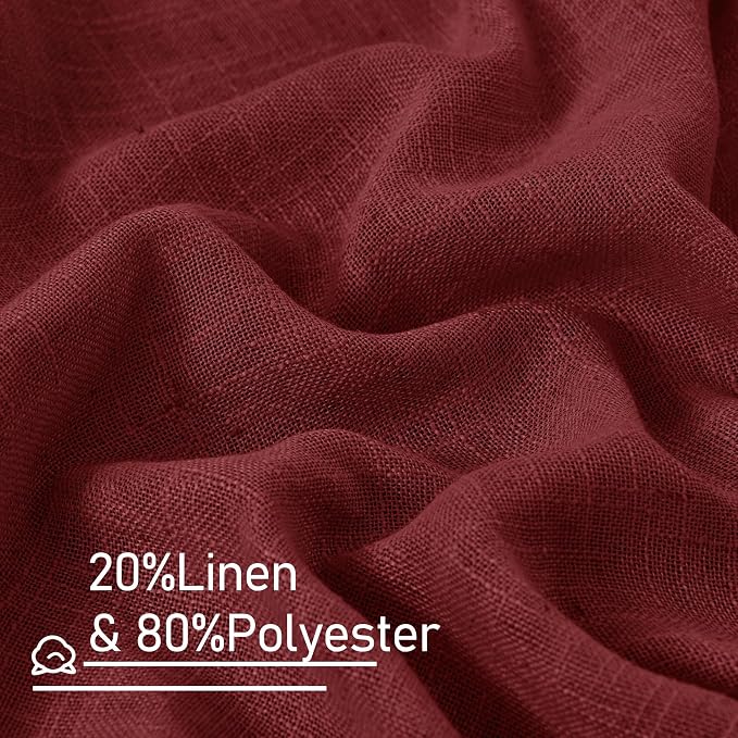 95 Inches Long Linen Curtains for Living Room, Semi Sheer Panels | Light - Image 2