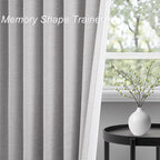 Topfinel Grey Beige 78 Inch Long Curtains - Image 4