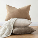 MIULEE Decorative Couch Throw Pillow Covers 20x20 Inch Khaki Camel 2 Pack | - Image 6