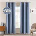 MIULEE 100% Blackout Linen Curtains by MIULEE