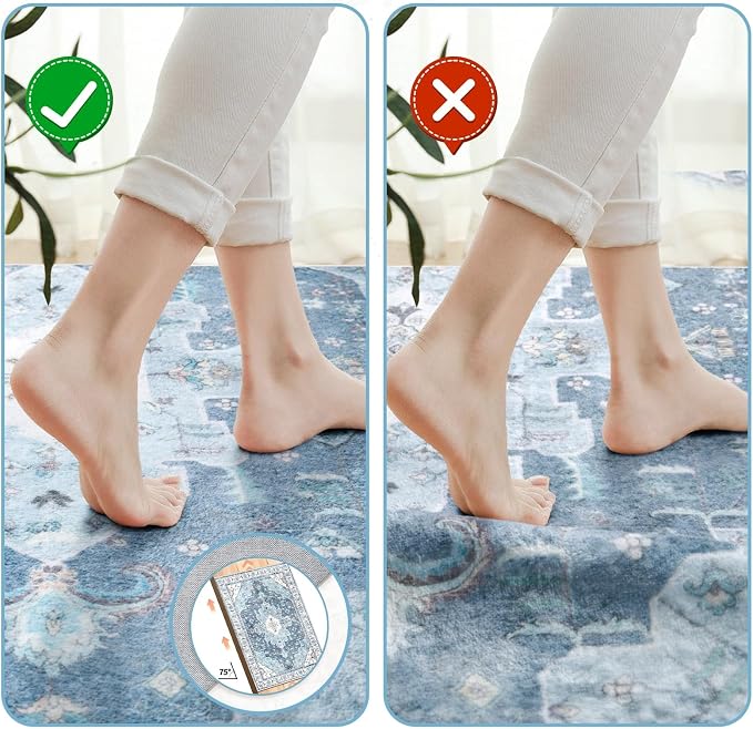 SERISSA 3x5 Washable Non Slip Boho Area Rug - Image 4