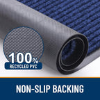 OLANLY 2-Pack Front Door Mats 59x23, Waterproof Heavy-Duty Doormats | Blue - Image 3