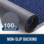 OLANLY Front Door Mat 59x40, Waterproof Heavy-Duty Indoor Outdoor Doormat | Blue - Image 3