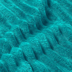 BEDELITE 3D Ribbed Ocean Blue Fleece Throw Blanket - Image 5