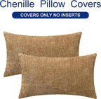 CaliTime Decorative Couch Throw Pillow Covers 20 X 12 Inches Apricot Brown | - Image 6