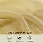 Sheer Curtains 84 Inches Long 2 Panels Set - Image 3