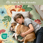 DUKINO 4x6 Area Rug, Non Slip Floral Washable Rug - Image 4