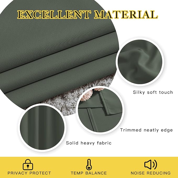 NICETOWN Blackout 90 inch Curtains - Image 4
