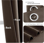 MIULEE Blackout Curtains for Bedroom 2 Panels 40"x54" Long Chocolate Brown | - Image 4