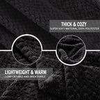 Exclusivo Mezcla Soft Waffle Fleece Bed Blanket Queen Size, Cozy Flannel - Image 7