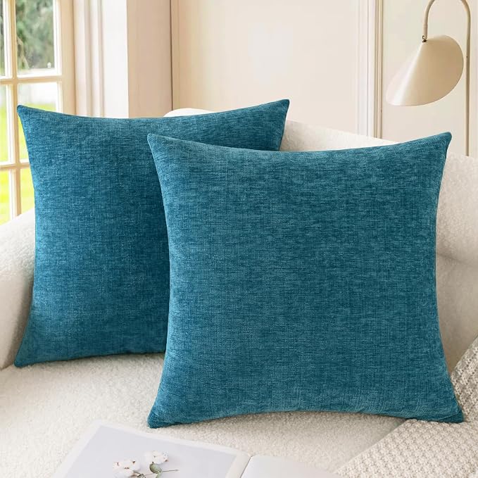 CaliTime Decorative Couch Throw Pillow Covers 20 X 20 Inches Ocean Blue | Pack by CaliTime