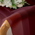 Simplebrand Burgundy Red Sheer Curtains 84 Inches Long, Light Filtering Rod - Image 8