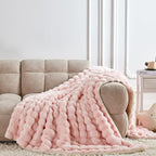 60x80 Inches Ultra-Soft Fuzzy Faux Fur Plush Twin Size Blanket - Image 2