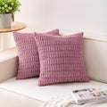 Aegero Pack of 2 Corduroy Decorative Throw Pillow Covers 24x24 Inch by Unknown