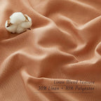 NICETOWN Linen Curtains 84 inch Length 2 Panels Burnt Orange, Grommet Privacy - Image 4