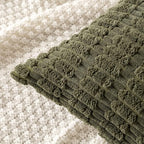 MIULEE Corduroy Decorative Throw Pillow Covers 20x20 Olive Green Pack of 2 | - Image 5