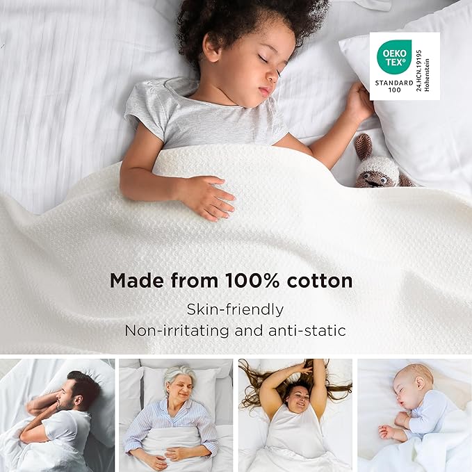 Bedsure GentleSoft 100% Cotton Large Throw Blanket - Image 2