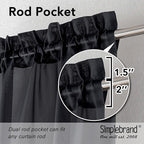 Simplebrand Black Valances 14 Inches Long - Image 2