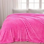 NEWCOSPLAY Fleece Ribbed Cozy Throw Blanket - Image 9