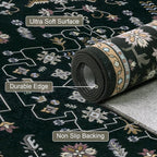 6x9 Area Rugs Living Room: Washable Vintage Rug - Image 7